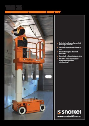 Kołowe platformy robocze z masztem pionowym Snorkel TM12E