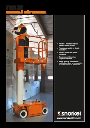 Kołowe platformy robocze z masztem pionowym Snorkel TM12E