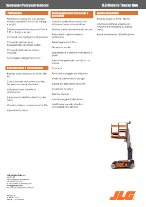 Kołowe platformy robocze z masztem pionowym JLG-Toucan Toucan-DUO