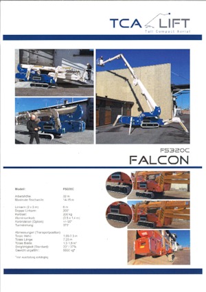 Gąsienicowe platformy teleskopowe Falcon Lifts FS 320 C 