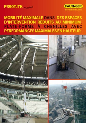 Gąsienicowe platformy teleskopowe Palfinger P 390 TJTK