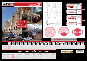 Gąsienicowe platformy teleskopowe Palazzani TSJ 27 C