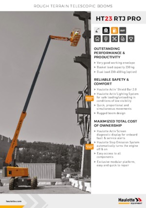 Kołowe teleskopowe platformy robocze Haulotte HT23 RTJ PRO