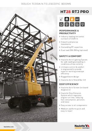 Kołowe teleskopowe platformy robocze Haulotte HT28 RTJ PRO