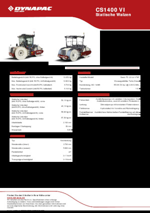 Walce trójkołowe Dynapac CS1400 VI