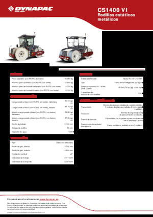 Walce trójkołowe Dynapac CS1400 VI