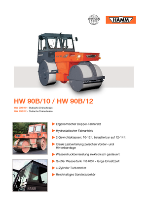 Walce trójkołowe Hamm HW 90 B/10