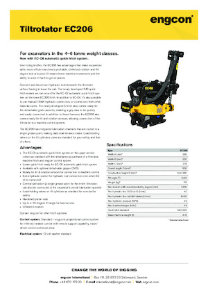 Tiltrotatory engcon EC206