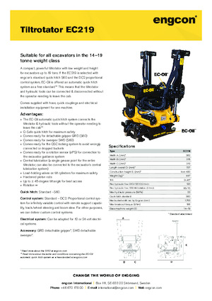 Tiltrotatory engcon EC219