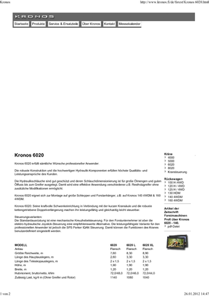 Żurawie do załadunku drewna Kronos 6020 XL 