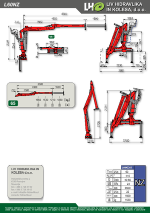 Żurawie do załadunku drewna LIV L 60 NZ 65