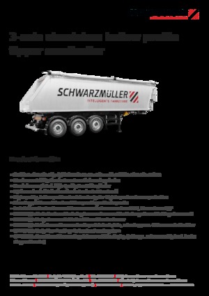 Naczepy wywrotki Schwarzmüller 3-axle aluminium hollow profile tipper semitrailer