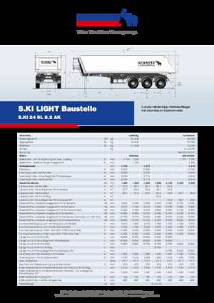 Naczepy wywrotki Schmitz Cargobull S.KI LIGHT 24 SL 8.2 AK