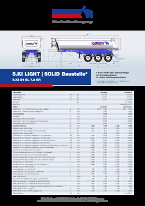 Naczepy wywrotki Schmitz Cargobull S.KI SOLID 18 SL 7.2 SR