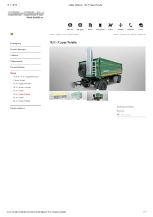 Przyczepy wywrotki Müller Mitteltal 24,0 t Kipper/Palette