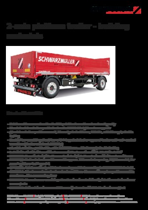 Przyczepy wywrotki Schwarzmüller 2-axle platform trailer - building materials