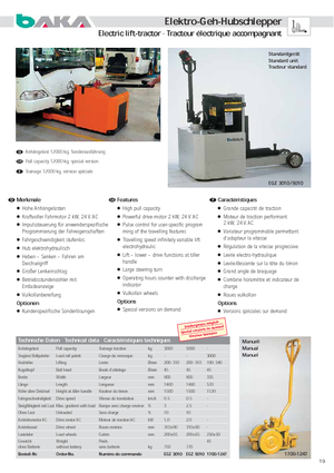 Traktor holowniczy Baka EGZ 5010 SO