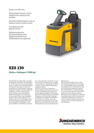 Traktor holowniczy Jungheinrich EZS 130