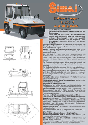 Traktor holowniczy Simai TE 250 R