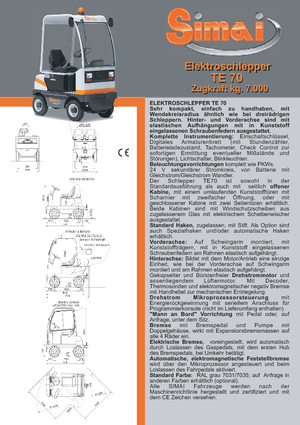 Traktor holowniczy Simai TE 70 ac
