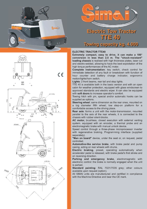 Traktor holowniczy Simai TTE 40 ac