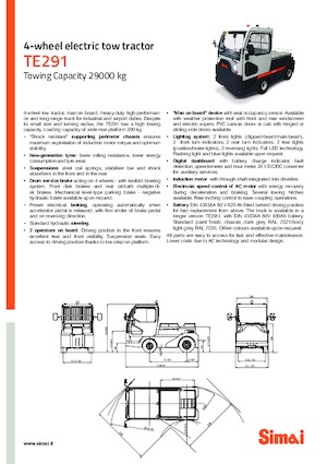 Traktor holowniczy Simai TE 291