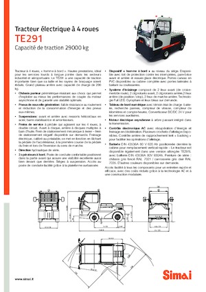 Traktor holowniczy Simai TE 291