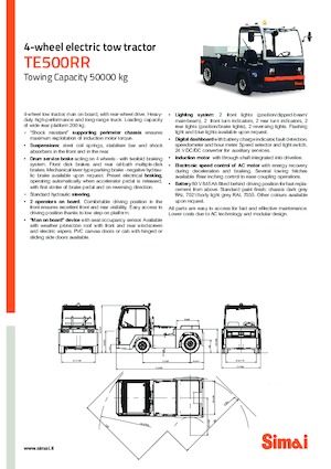 Traktor holowniczy Simai TE 500 RR