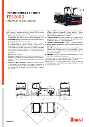 Traktor holowniczy Simai TE 500 RR