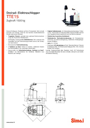 Traktor holowniczy Simai TTE 15
