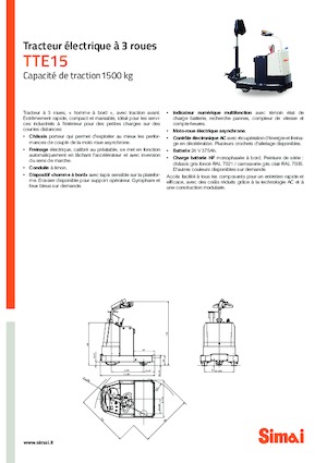 Traktor holowniczy Simai TTE 15
