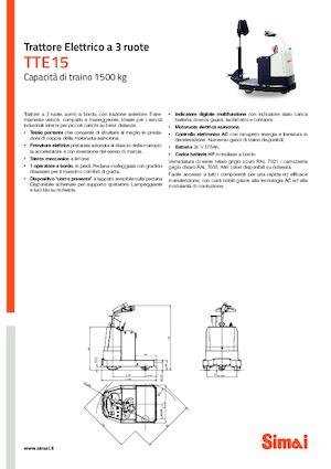 Traktor holowniczy Simai TTE 15