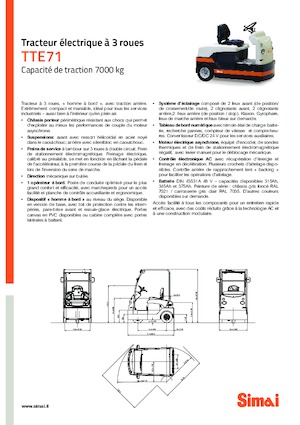 Traktor holowniczy Simai TTE 71