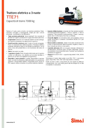 Traktor holowniczy Simai TTE 71