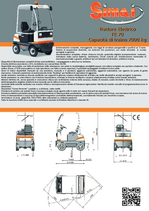 Traktor holowniczy Simai TE 70 ac