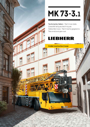 Żurawie wieżowe dolnoobrotowe z wysięgnikiem wodzakowym mocowane na ciężarówce Liebherr MK 73-3.1