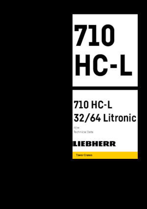 Żurawie wieżowe górnoobrotowe z wysięgnikiem wychylnym Liebherr 710 HC-L 32/64 Litronic
