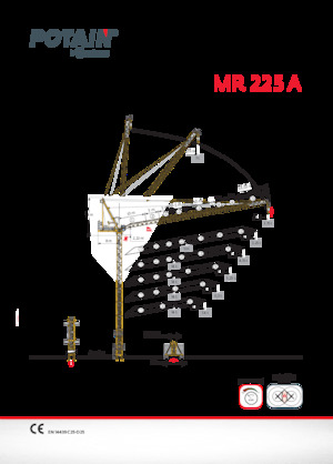 Żurawie wieżowe górnoobrotowe z wysięgnikiem wychylnym Potain MR 225 A