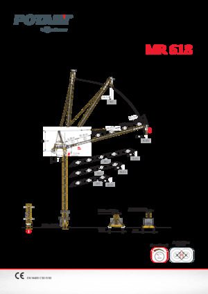 Żurawie wieżowe górnoobrotowe z wysięgnikiem wychylnym Potain MR 618