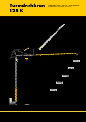 Żurawie wieżowe dolnoobrotowe z wysięgnikiem wodzakowym Liebherr 125 K