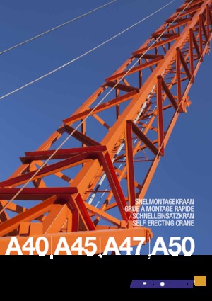 Żurawie wieżowe dolnoobrotowe z wysięgnikiem wodzakowym Arcomet A 40