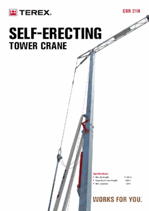 Żurawie wieżowe dolnoobrotowe z wysięgnikiem wodzakowym Terex Comedil (Zeppelin) CBR 21 H