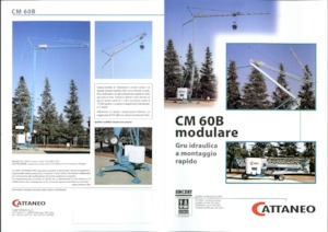 Żurawie wieżowe dolnoobrotowe z wysięgnikiem wodzakowym Cattaneo CM 60B