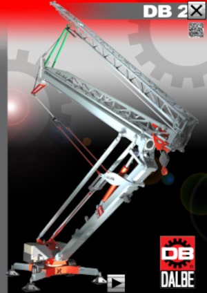 Żurawie wieżowe dolnoobrotowe z wysięgnikiem wodzakowym Gru Dalbe DB 20