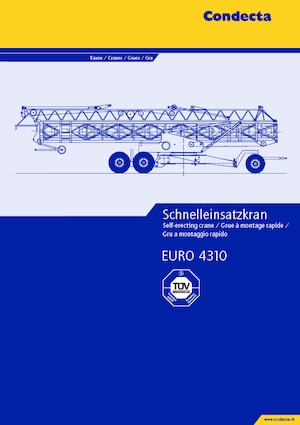 Żurawie wieżowe dolnoobrotowe z wysięgnikiem wodzakowym Condecta E 4310