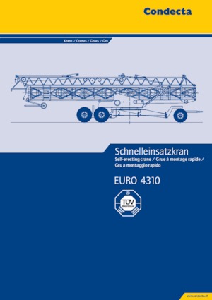 Żurawie wieżowe dolnoobrotowe z wysięgnikiem wodzakowym Condecta E 4310