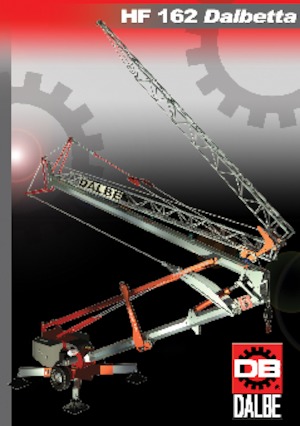 Żurawie wieżowe dolnoobrotowe z wysięgnikiem wodzakowym Gru Dalbe HF 162 Dalbetta