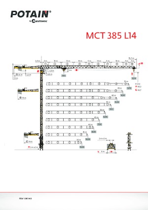 Żurawie wieżowe-WS-górnoobrotowy Potain MCT 385 L14