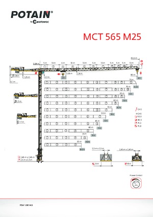 Żurawie wieżowe-WS-górnoobrotowy Potain MCT 565 M25