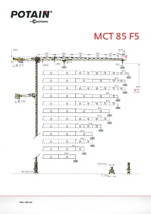 Żurawie wieżowe-WS-górnoobrotowy Potain MCT 85 F5